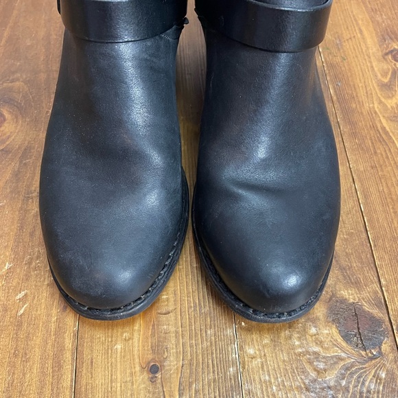 Rag & Bone size 40 US size 10 black leather Harper motorcycle boots - Picture 3 of 10